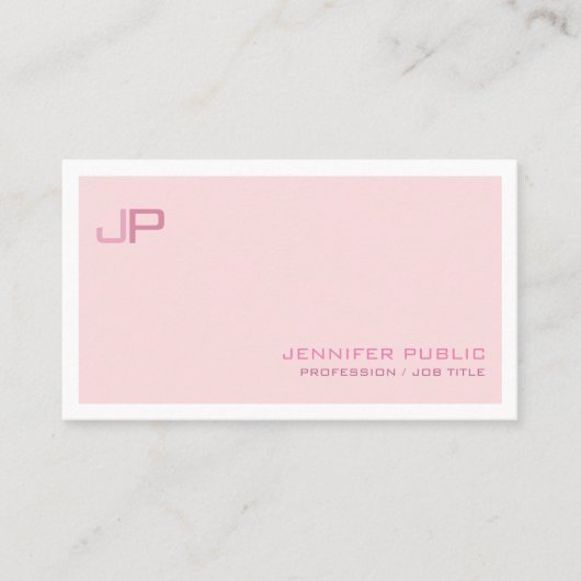 Erstellen Sie Ihre eigene Monogramm Elegant Modern Visitenkarte (Vorderseite)