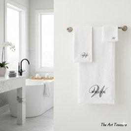 Erstellen Sie Ihre eigene Monogramm-Farbanpassung Badhandtuch Set