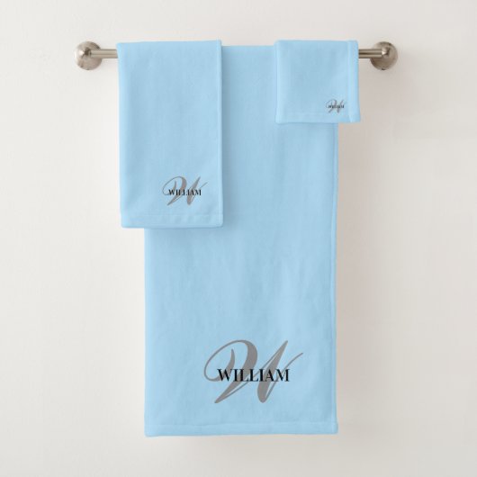 Erstellen Sie Ihre eigene Monogramm-Farbenanpassun Badhandtuch Set (Insitu)