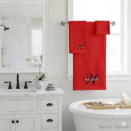 Erstellen Sie Ihre eigene Monogramm-Farbenanpassun Badhandtuch Set