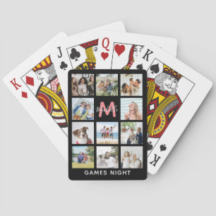 Erstellen Sie Ihre eigene monogramm Foto Collage Spielkarten