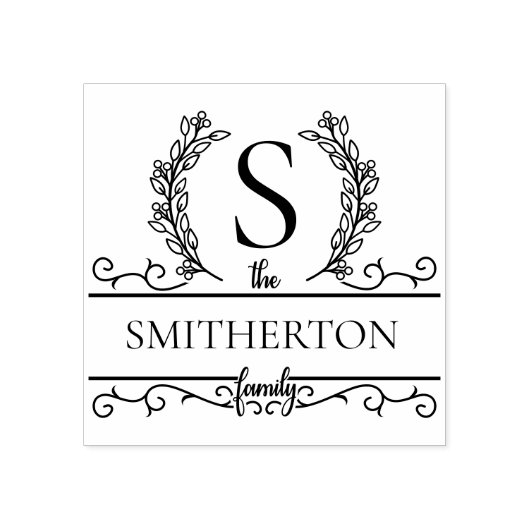 Erstellen Sie Ihre eigene Monogramm für den Famili Gummistempel (Prägung)