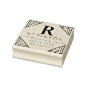 Erstellen Sie Ihre eigene Monogramm-Nachname-Rücks Gummistempel (Stempel)