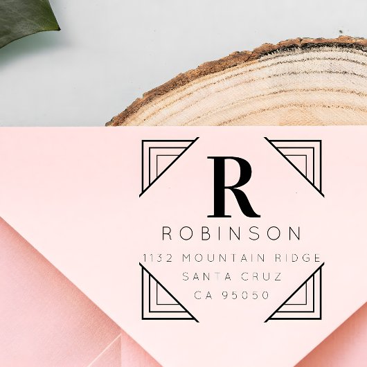 Erstellen Sie Ihre eigene Monogramm-Nachname-Rücks Gummistempel