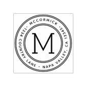 Erstellen Sie Ihre eigene Monogramm-Rücksendeadres Gummistempel (Prägung)
