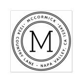 Erstellen Sie Ihre eigene Monogramm-Rücksendeadres Permastempel (Design)