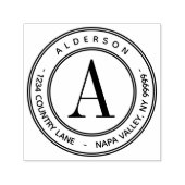 Erstellen Sie Ihre eigene Monogramm-Rücksendeadres Permastempel (Design)
