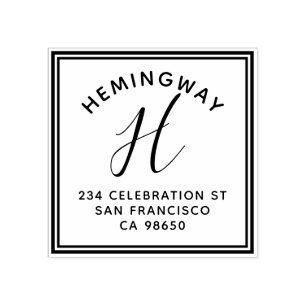 Erstellen Sie Ihre eigene Monogramm-Script-Rückse Gummistempel