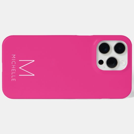Erstellen Sie Ihre eigene Monogramm-Vorlage Modern Case-Mate iPhone Hülle (Rückseite (Horizontal))