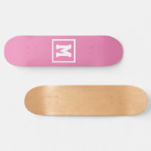 Erstellen Sie Ihre eigene Monogramm-Vorlage rosa u Skateboard (Horizontal)