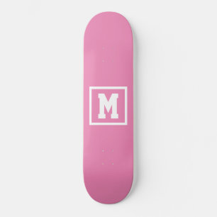 Erstellen Sie Ihre eigene Monogramm-Vorlage rosa u Skateboard