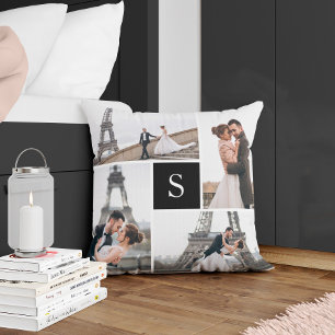 Erstellen Sie Ihre eigene monogrammierte 5-Foto-Co Kissen