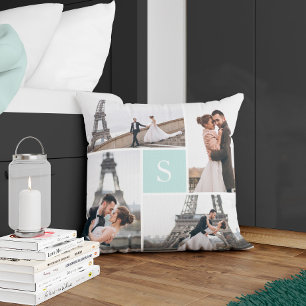 Erstellen Sie Ihre eigene monogrammierte 5-Foto-Ga Kissen