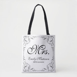 Erstellen Sie Ihre eigene Mr. Mrs. Seine Wedding M Tasche