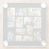 Erstellen Sie Ihre eigene Multi-Foto Collage Black Glasuntersetzer (Rückseite)