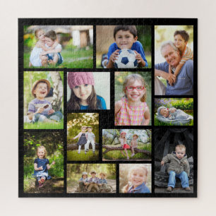 Erstellen Sie Ihre eigene Multi-Foto Collage Black Puzzle
