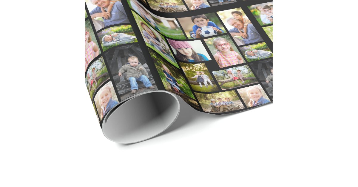 Erstellen Sie Ihre eigene Multi-Foto Collage Geschenkpapier | Zazzle.de