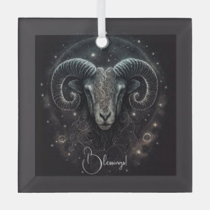 Erstellen Sie Ihre eigene mystische Astrologie Ari Ornament Aus Glas