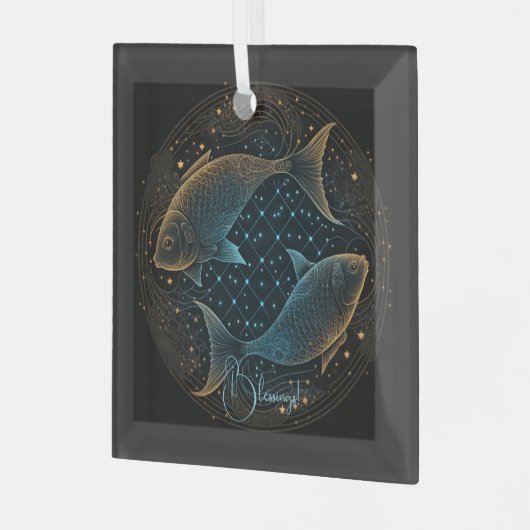 Erstellen Sie Ihre eigene mystische Astrologie Fis Ornament Aus Glas (Vorderseite links)