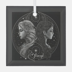 Erstellen Sie Ihre eigene mystische Astrologie Gem Ornament Aus Glas