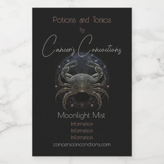 Erstellen Sie Ihre eigene mystische Astrologie Kre Weinetikett (Einzelnes Label)