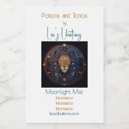 Erstellen Sie Ihre eigene mystische Astrologie Leo Weinetikett