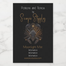 Erstellen Sie Ihre eigene mystische Astrologie Sco Weinetikett