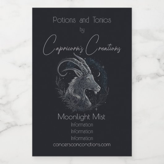 Erstellen Sie Ihre eigene mystische Astrologie Ste Weinetikett (Einzelnes Label)