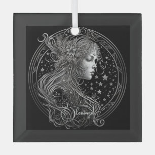 Erstellen Sie Ihre eigene mystische Astrologie Vir Ornament Aus Glas