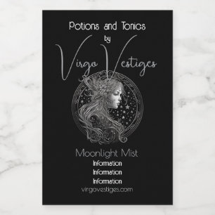 Erstellen Sie Ihre eigene mystische Astrologie Vir Weinetikett