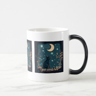 Erstellen Sie Ihre eigene mystische Black Cat & Wi Verwandlungstasse