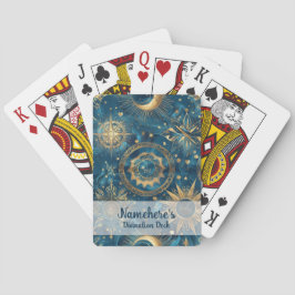 Erstellen Sie Ihre eigene mystische Blue & Gold Ce Spielkarten