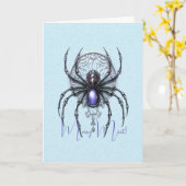 Erstellen Sie Ihre eigene mystische Lila Spinne Karte (Gelbe Blume)