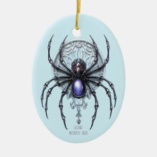 Erstellen Sie Ihre eigene mystische Lila Spinne Keramik Ornament