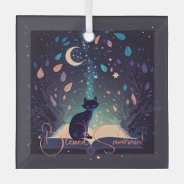 Erstellen Sie Ihre eigene mystische Schwarze Katze Ornament Aus Glas