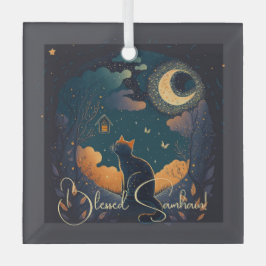 Erstellen Sie Ihre eigene mystische schwarze Katze Ornament Aus Glas