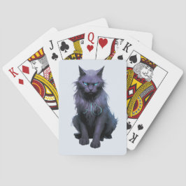 Erstellen Sie Ihre eigene mystische schwarze Katze Spielkarten