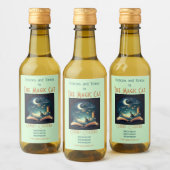 Erstellen Sie Ihre eigene mystische Schwarze Katze Weinetikett (Flaschen)