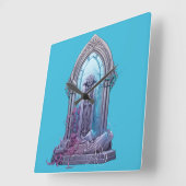 Erstellen Sie Ihre eigene mystische Tür Quadratische Wanduhr (Winkel)