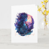 Erstellen Sie Ihre eigene mythische Siren-Meerjung Karte (Gelbe Blume)