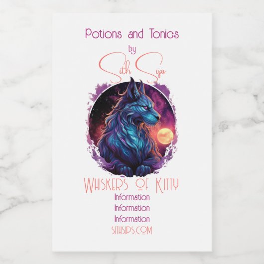 Erstellen Sie Ihre eigene mythische Sith Wild Cat Lebensmitteletikett (Einzelnes Label)