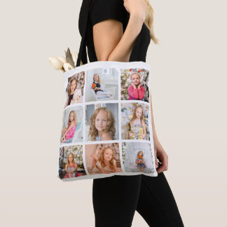 Erstellen Sie Ihre eigene neun Fotomaterial Collag Tasche