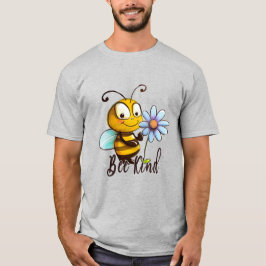 Erstellen Sie Ihre eigene Niedliche Bee Kind Blue  T-Shirt