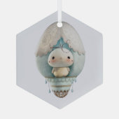 Erstellen Sie Ihre eigene Niedliche Heißluftballon Ornament Aus Glas (Rückseite)