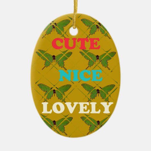 Erstellen Sie Ihre eigene Niedliche schöne, hübsch Keramikornament (Vorne)