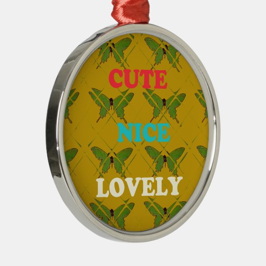 Erstellen Sie Ihre eigene Niedliche schöne, hübsch Silbernes Ornament (Rechts)