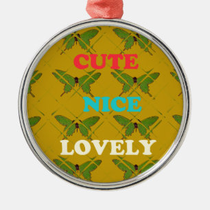 Erstellen Sie Ihre eigene Niedliche schöne, hübsch Silbernes Ornament