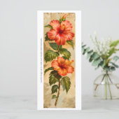 Erstellen Sie Ihre eigene Orange Hibisken Lesezeic (Stehend Vorderseite)