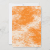 Erstellen Sie Ihre eigene Orange & White Textur Einladung (Rückseite)