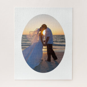 Erstellen Sie Ihre eigene ovale Form Hochzeit 16x2 Puzzle